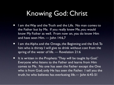 knowing God